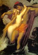 Lord Frederic Leighton The Fisherman and the Siren oil on canvas